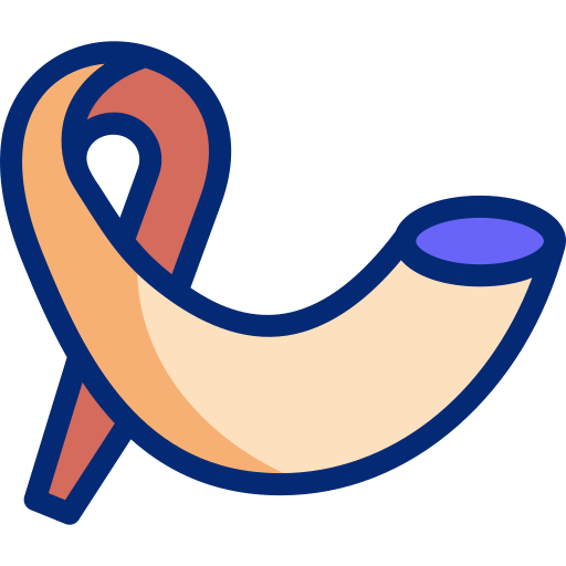 shofar Basic Accent Lineal Color Ícone