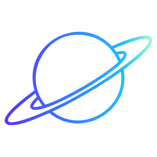 pianeta Generic gradient outline icona