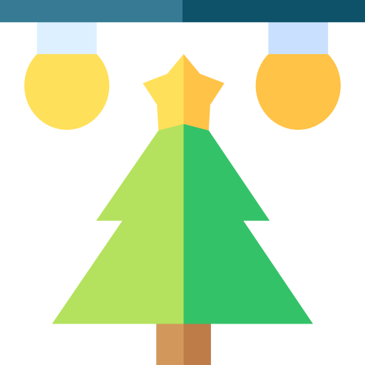 weihnachtsbaum Basic Straight Flat icon