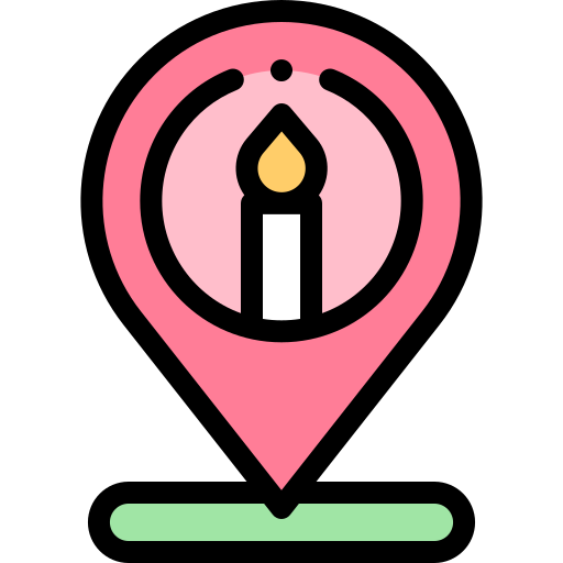 Location Detailed Rounded Lineal color icon
