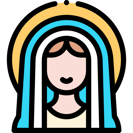 Virgin mary Detailed Rounded Lineal color icon