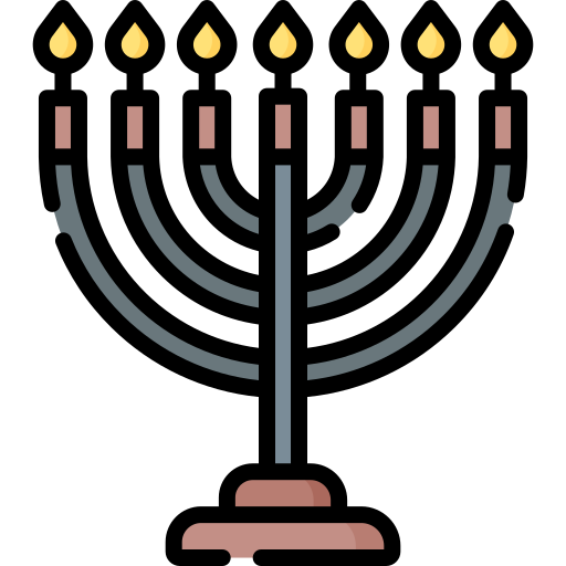 menorah Special Lineal color icona