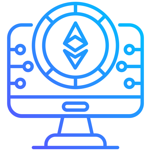 Cryptocurrency Generic gradient outline icon