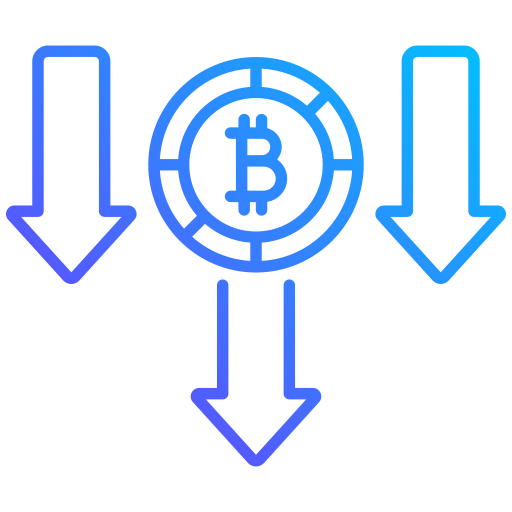 bitcoina Generic gradient outline ikona