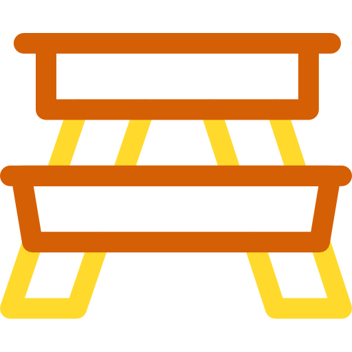 ピクニック用のテーブル Basic Rounded Lineal Color icon