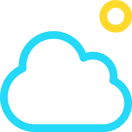 구름 Basic Rounded Lineal Color icon