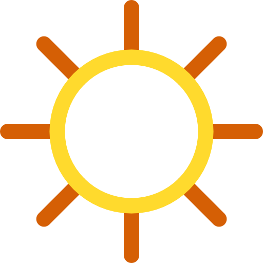 słońce Basic Rounded Lineal Color ikona