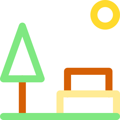 공원 Basic Rounded Lineal Color icon