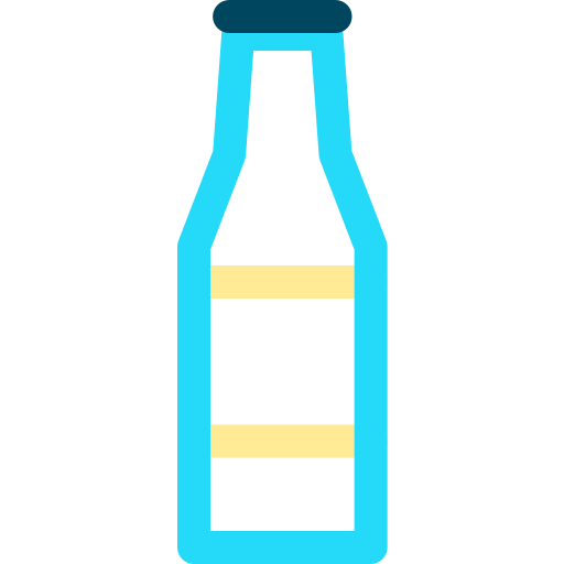 bouteille de bière Basic Rounded Lineal Color Icône
