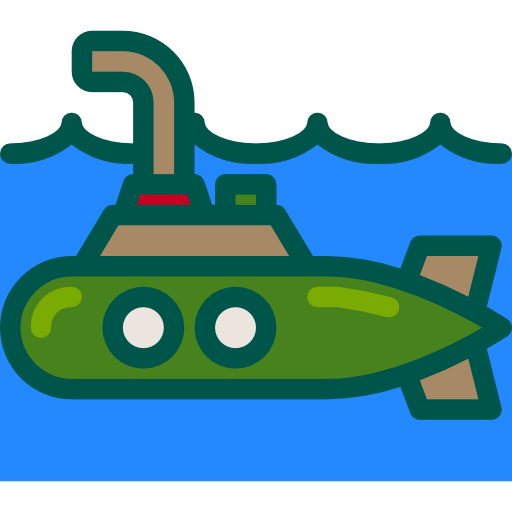 onderzeeër Berkahicon Lineal Color icoon