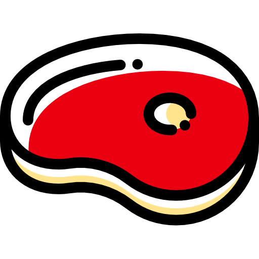 고기 Detailed Rounded Color Omission icon