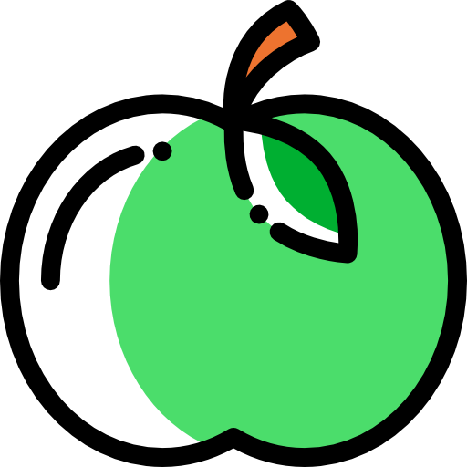 jabłko Detailed Rounded Color Omission ikona