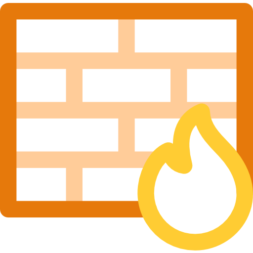 firewall Basic Rounded Lineal Color icon