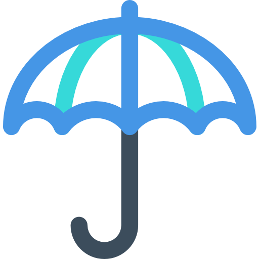 傘 Basic Rounded Lineal Color icon