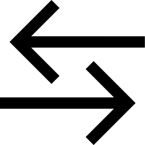 왼쪽 및 오른쪽 화살표 Super Basic Straight Outline icon