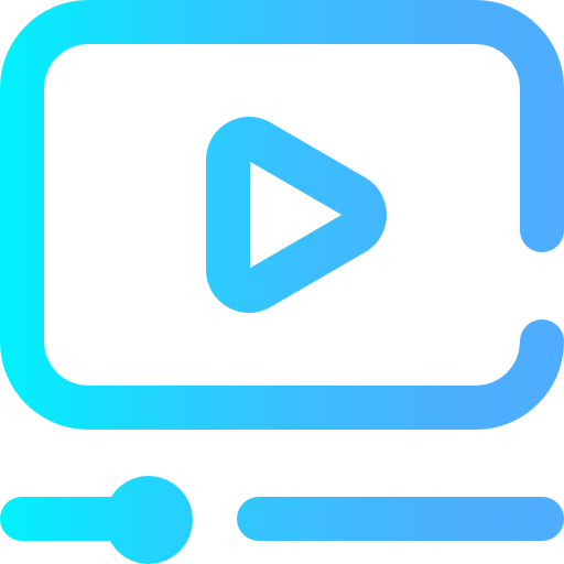 비디오 마케팅 Super Basic Omission Gradient icon