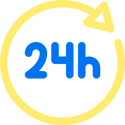 24 hours Basic Rounded Lineal Color icon