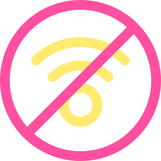 No wifi Basic Rounded Lineal Color icon