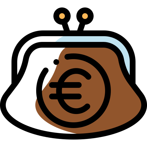財布 Detailed Rounded Color Omission icon