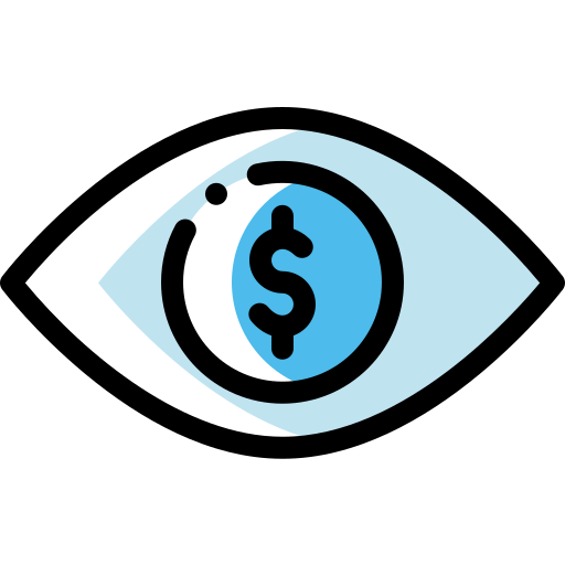 Eye Detailed Rounded Color Omission icon