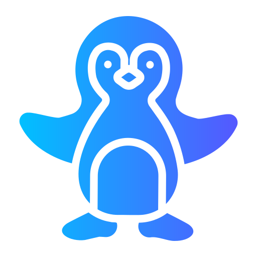 pinguïn Generic gradient fill icoon