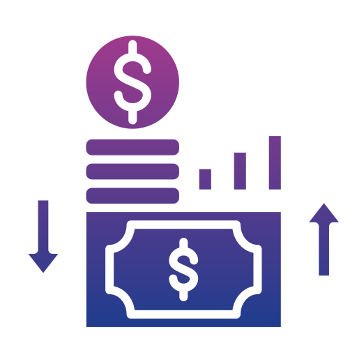 przepływ środków pieniężnych Generic gradient fill ikona