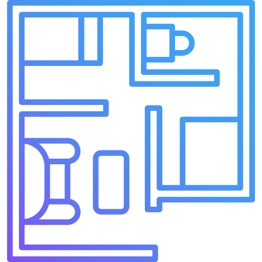 インテリア・デザイン Generic gradient outline icon