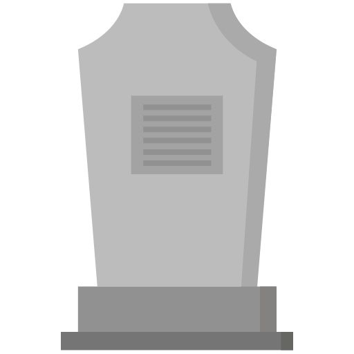 Tombstone Generic color fill icon