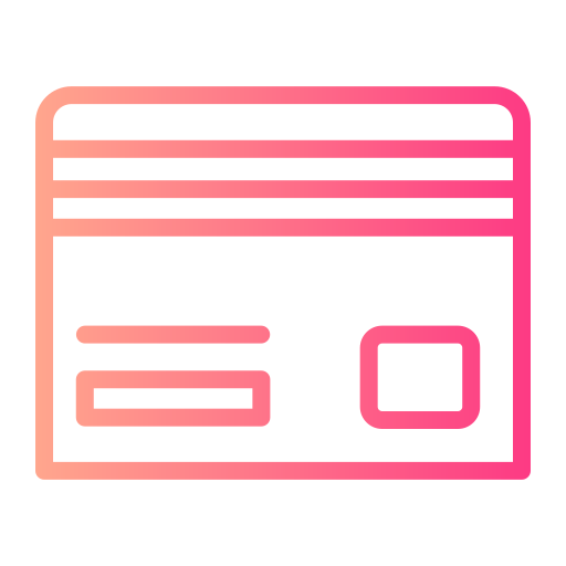 kredietkaart Generic gradient outline icoon
