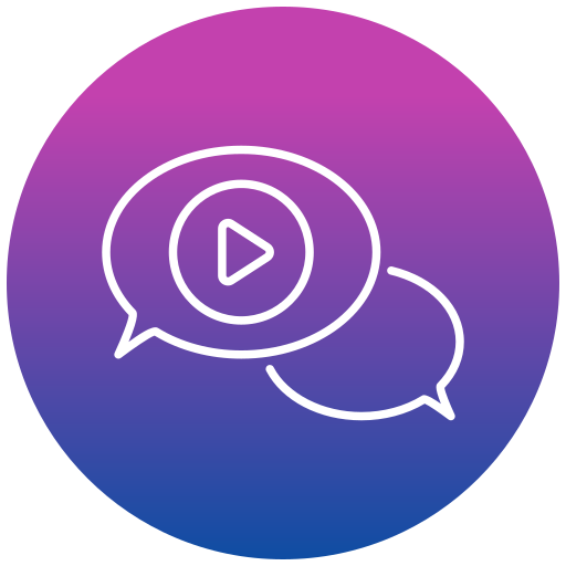 chatta video Generic gradient fill icona