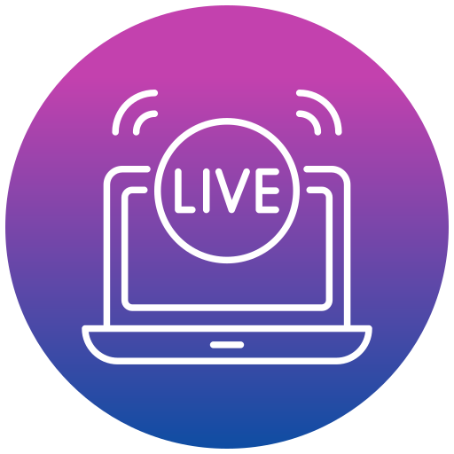 live streaming Generic gradient fill icoon
