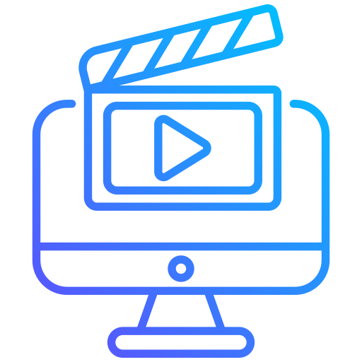 Online movie Generic gradient outline icon