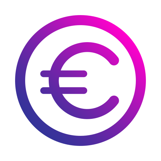 Евро Generic gradient outline иконка