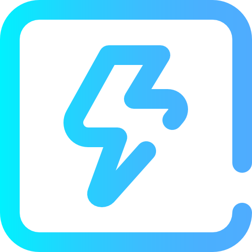 elektriciteit Super Basic Omission Gradient icoon