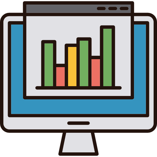Analytics Cubydesign Lineal Color  icon