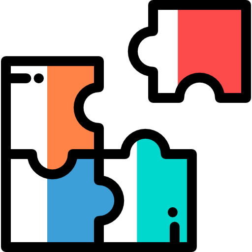 Puzzle Detailed Rounded Color Omission icon