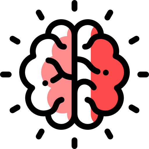 Brain Detailed Rounded Color Omission icon