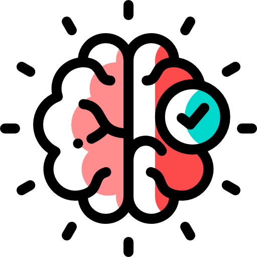 Brain Detailed Rounded Color Omission icon