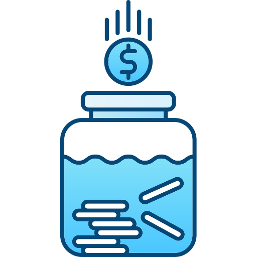 Investment Cubydesign Blue icon