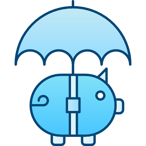 Piggy bank Cubydesign Blue icon