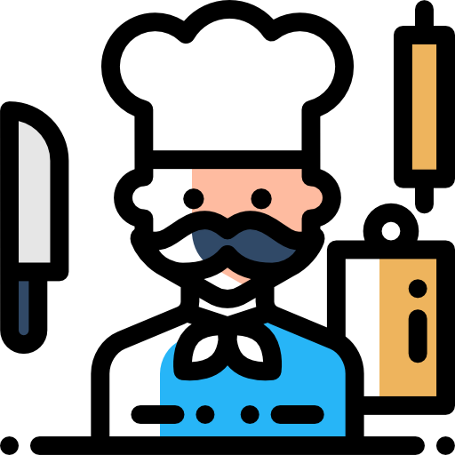 szef kuchni Detailed Rounded Color Omission ikona