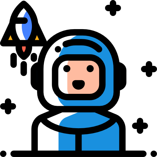 Astronaut Detailed Rounded Color Omission icon