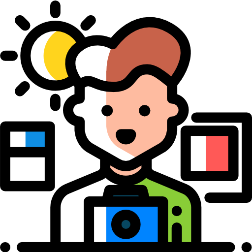 Photographer Detailed Rounded Color Omission icon