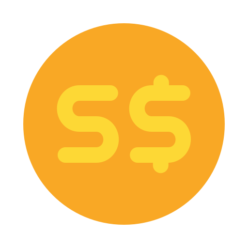 Сингапурский доллар Generic color fill иконка