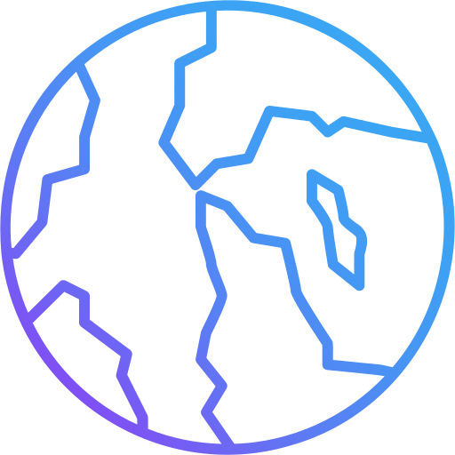 Earth Generic gradient outline icon
