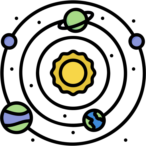 太陽系 Generic color lineal-color icon