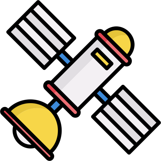 satelita Generic color lineal-color ikona