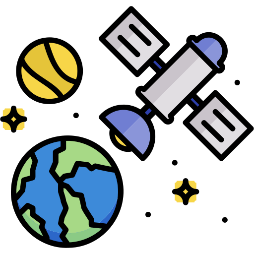 Space satellite Generic color lineal-color icon