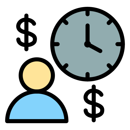 tiempo de trabajo Generic color lineal-color icono