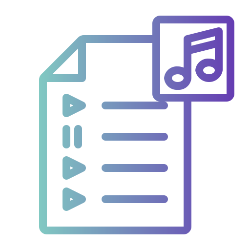 音楽ファイル Generic gradient outline icon